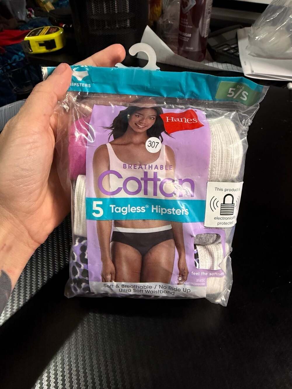 Hanes Women's Breathable Cotton Tagless Hipsters 5-Pack Size 5/S